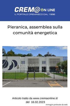 Pieranica, assemblea sulla comunità energetica