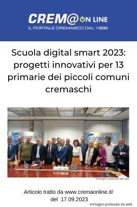 Scuola digital smart 2023: progetti innovativi per 13 primarie dei piccoli comuni cremaschi